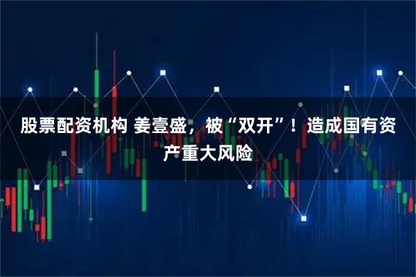 股票配资机构 姜壹盛，被“双开”！造成国有资产重大风险